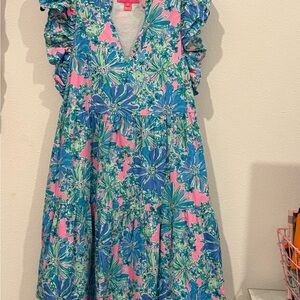 Lilly Pulitzer Aldena Ruffle Good Hare Day